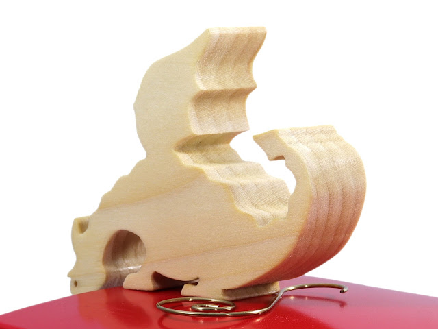 Handmade Wood Toy Dragon Christmas Ornament