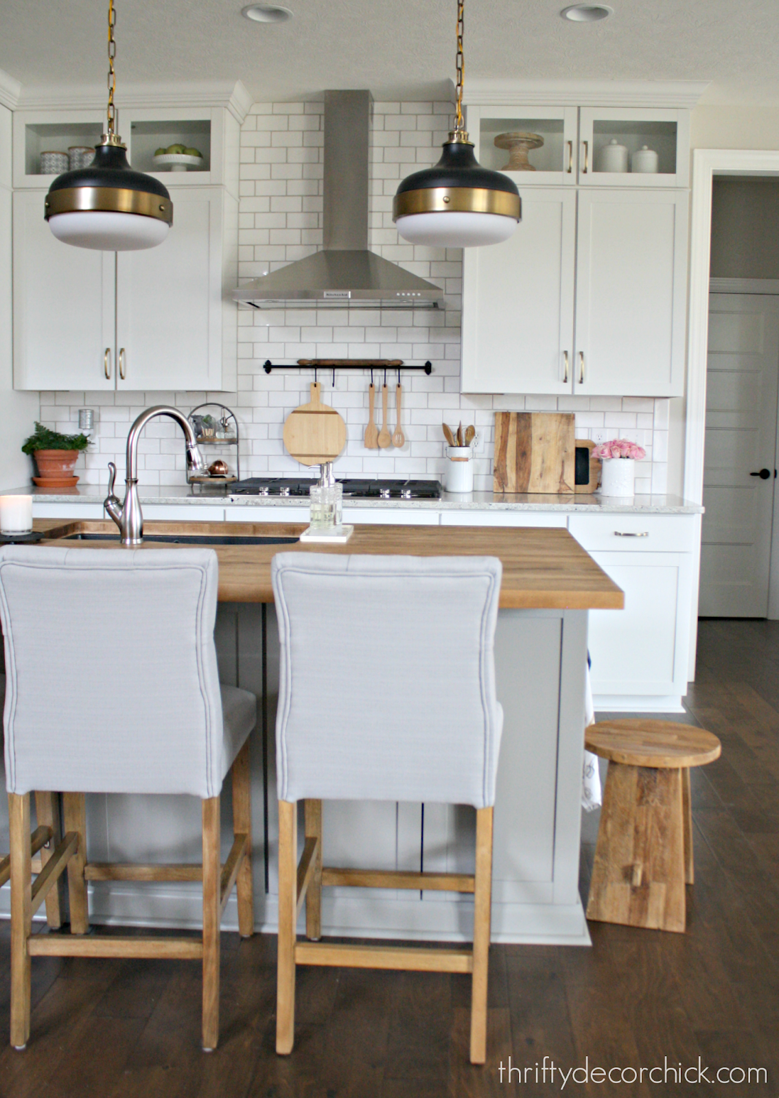 Target upholstered gray kitchen stools