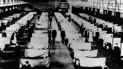 Hospital durante gripe española 1920