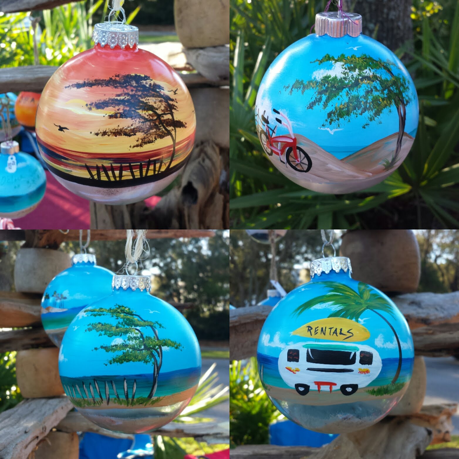 David J. Hansel the Artist 30A Christmas Ornaments, New Designs!