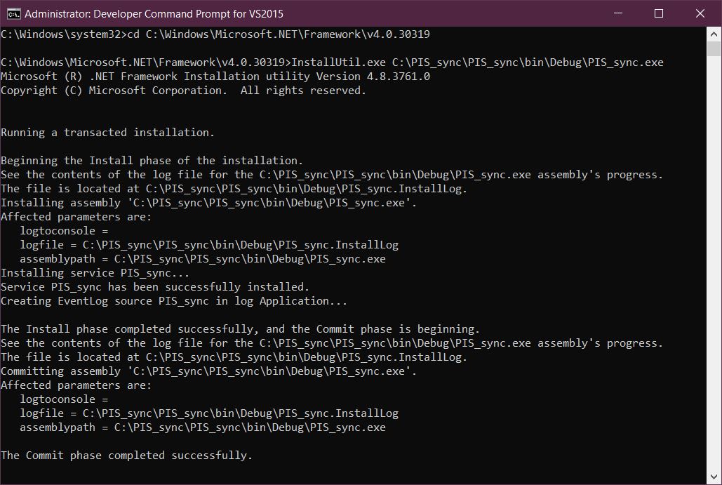 Error Cannot install service to Windows C