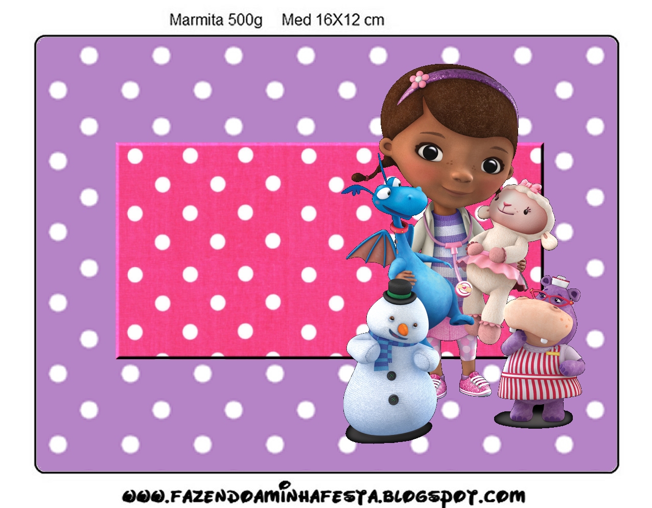 Doc McStuffins Free Printable Candy Buffet Labels. Oh My Fiesta! in