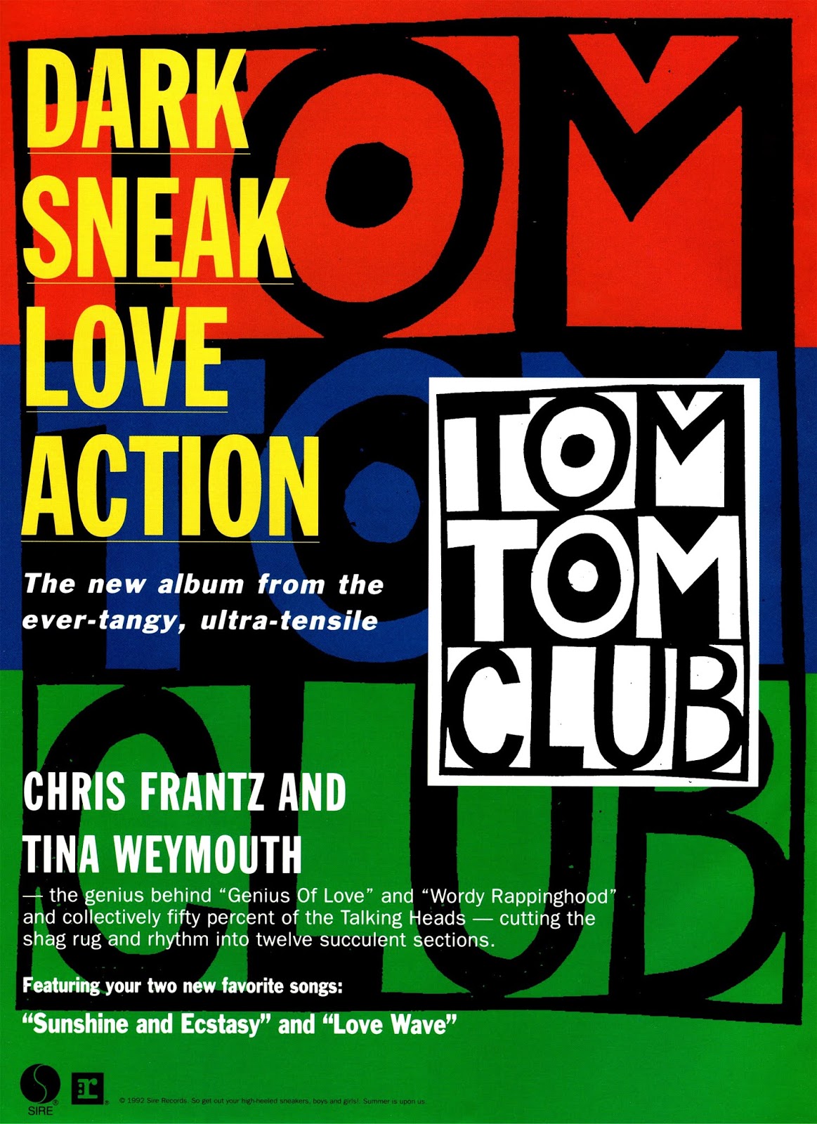 Lansure's Music Paraphernalia TOM TOM CLUB Press Kits Memorabilia