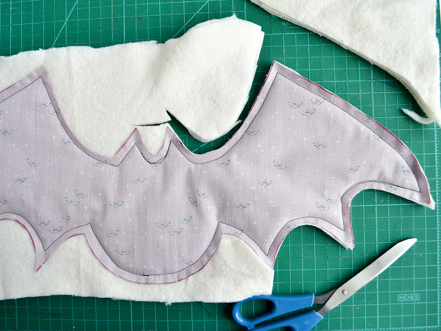 Halloween Bat Sewing PDF Pattern - example of pattern photo - bat cut out
