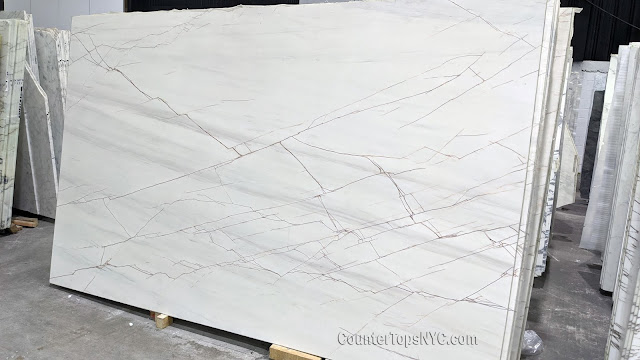 Sahara Blanc Marble Slabs NYC