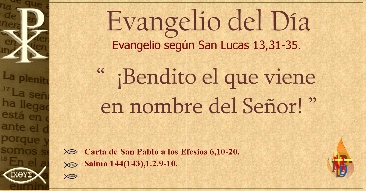 Misioneros de la Palabra Divina EVANGELIO 29 de Octubre San Lucas