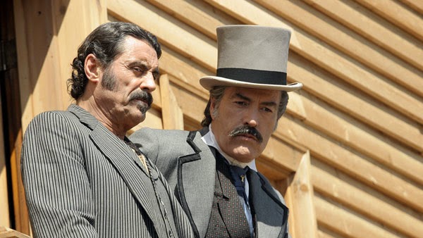 Powers Boothe and Ian McShane in Deadwood