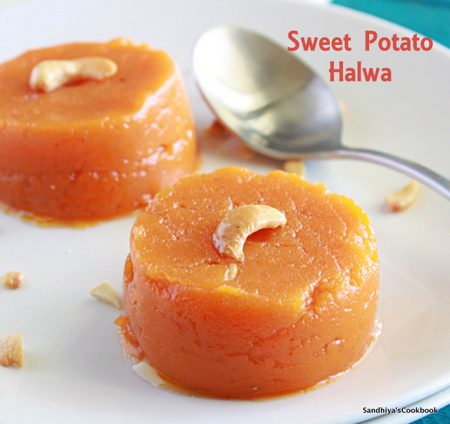 Sandhiya's Cookbook Sweet Potato Halwa Sakkaravalli Kizhangu Halwa Deepavali Sweet