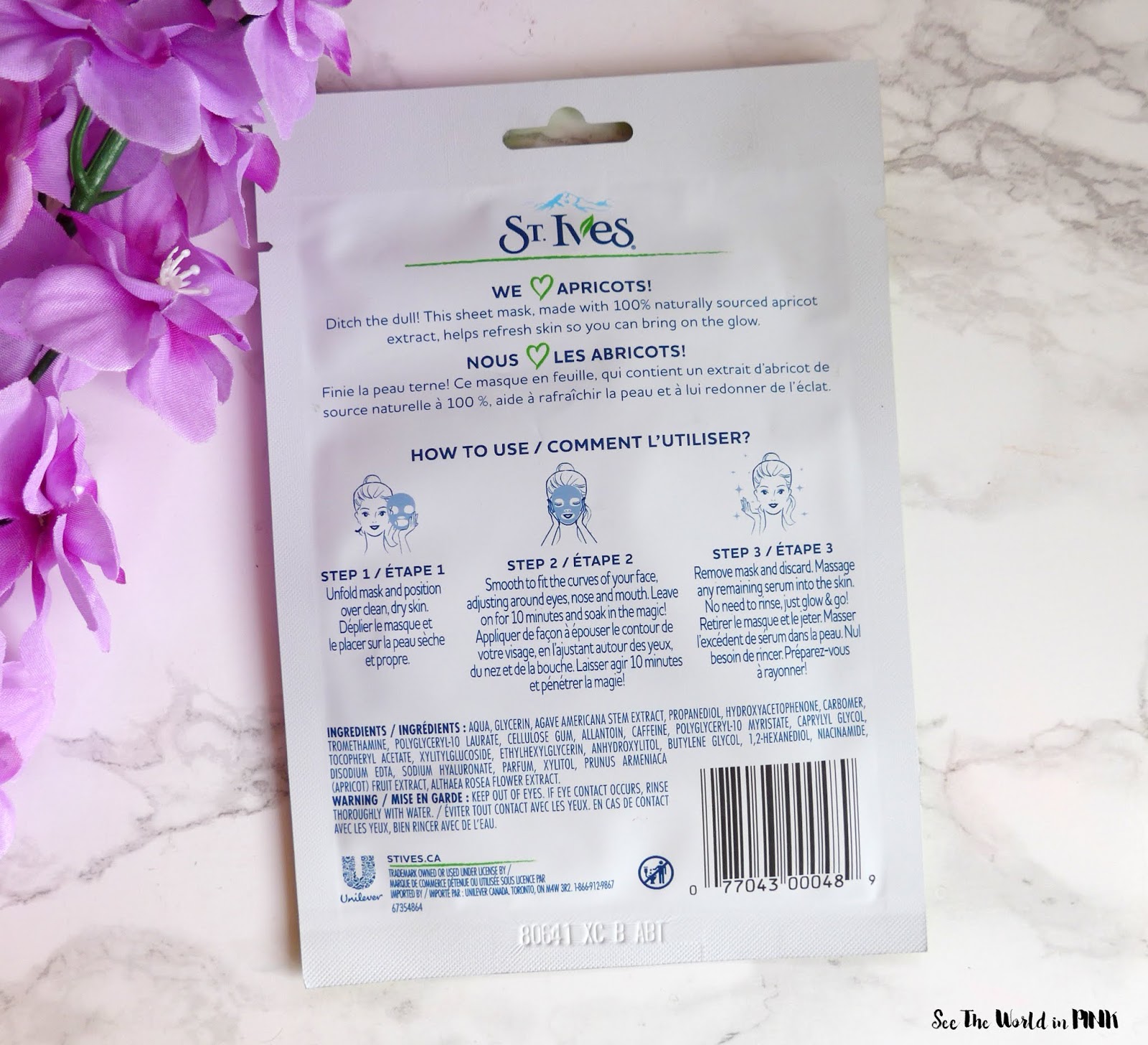 Skincare Sunday St. Ives Revitalizing Acai & Glow Apricot Sheet Masks See the World in PINK