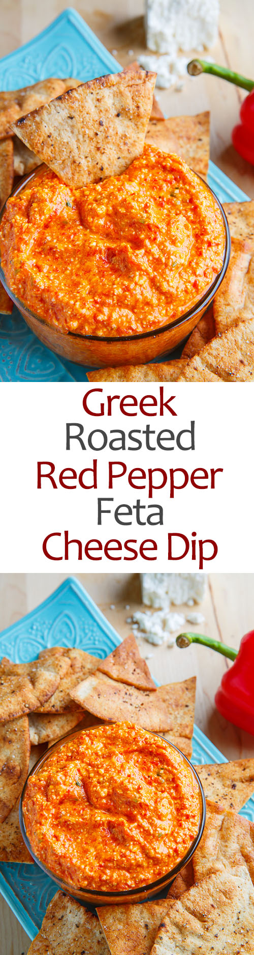 Htipiti (Greek Roasted Red Pepper and Feta Cheese Dip) Recipe on Closet Cooking