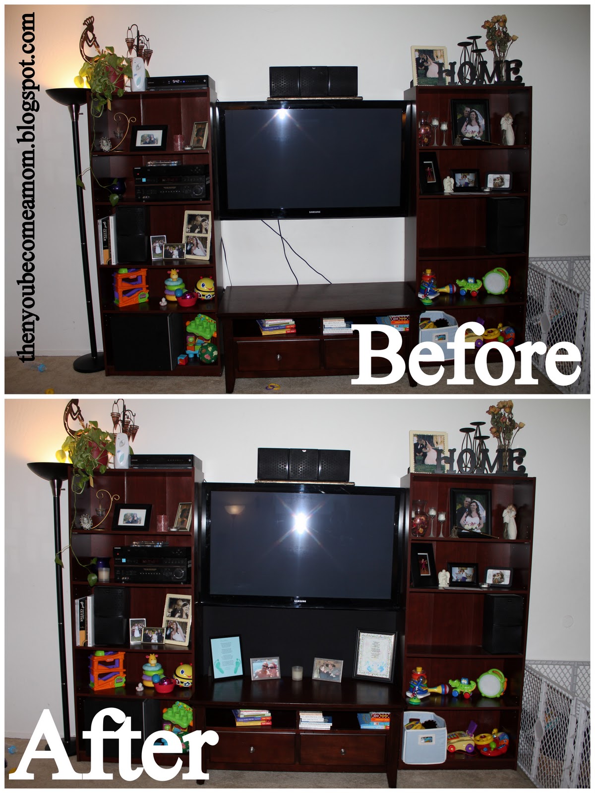 Then You A Mom... DIY TV Cord Cover