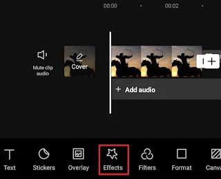 open effects menu