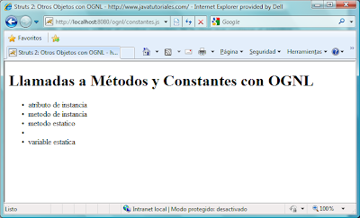 Tutoriales de Programacion Java: Struts 2 - Parte 2: OGNL