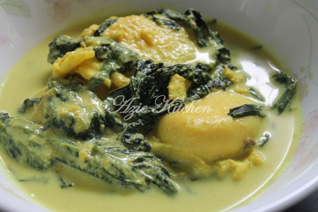 Masak Lemak Tempoyak Telur Itik Pucuk Ubi