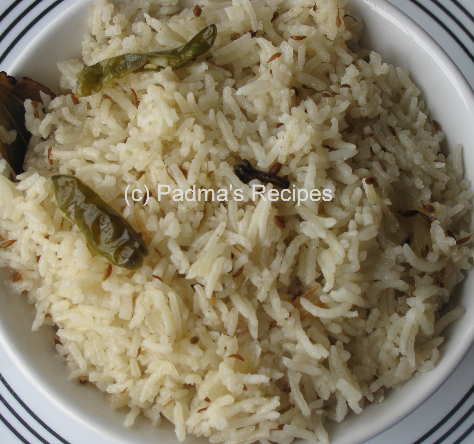 Padma's Recipes CUMIN RICE