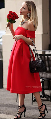 vestido rojo elegante