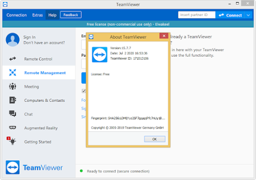 تحميل برنامج  TeamViwer 15.7.7 2020  للتحكم بالكمبيوتر والموبيل عن بعد أخر أصدار