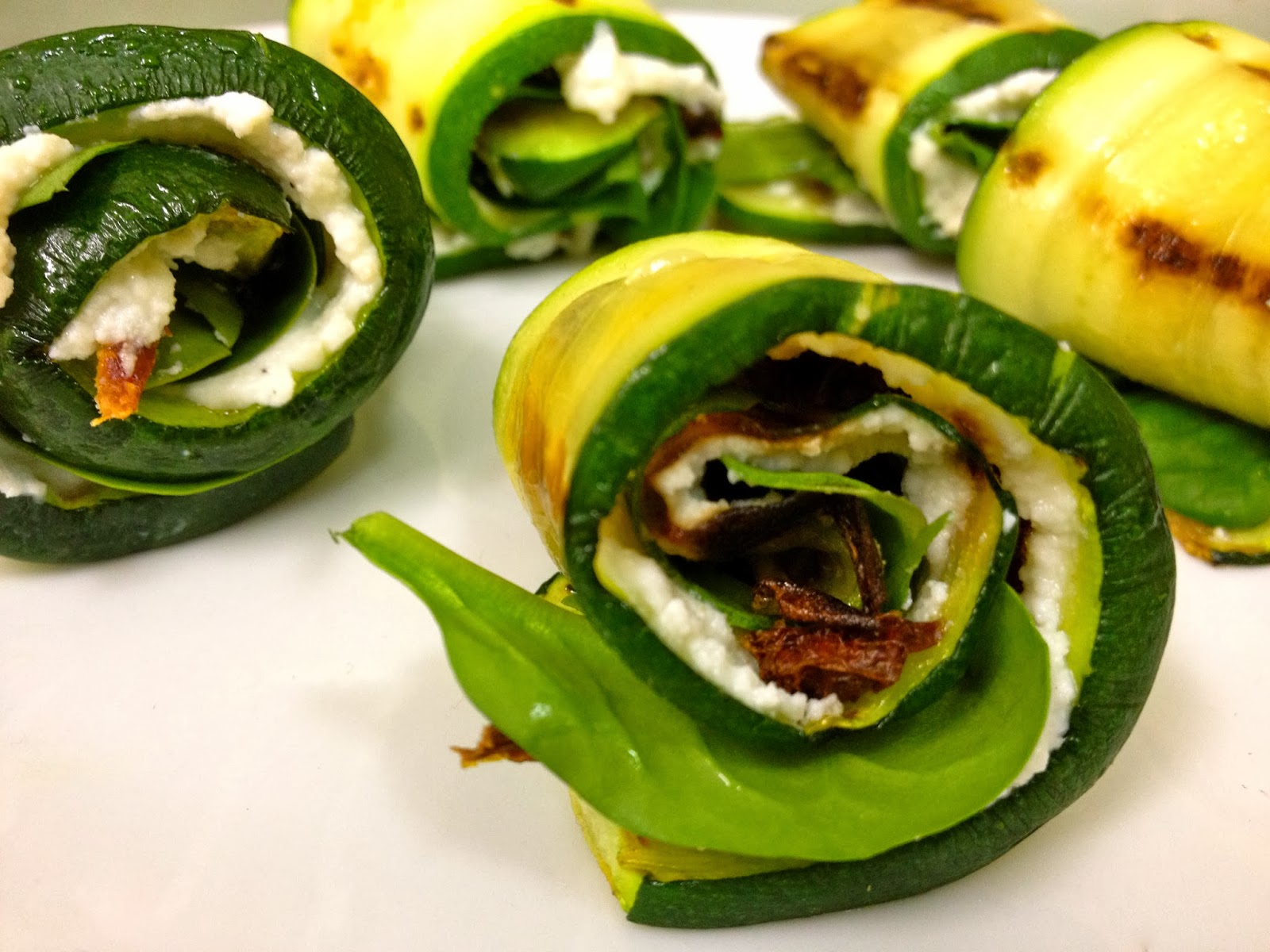 The Lifestyle Notebook Grilled Ricotta & Sun Dried Tomato Zucchini