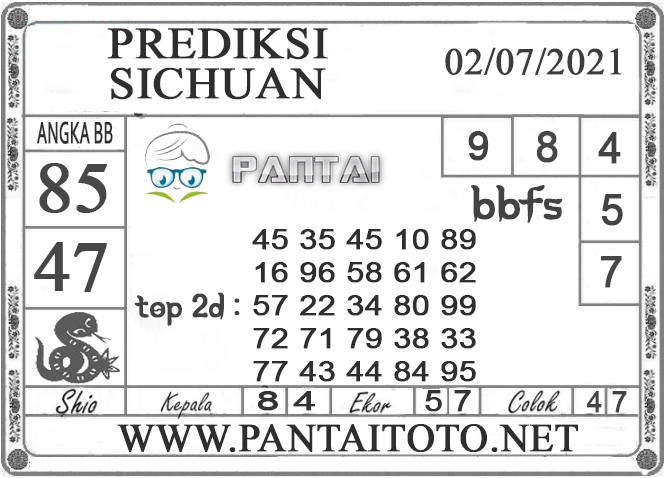 PREDIKSI TOGEL SICHUAN PANTAI4D 02 JULI 2021 PREDIKSI TOGEL SICHUAN PANTAI4D 02 JULI 2021