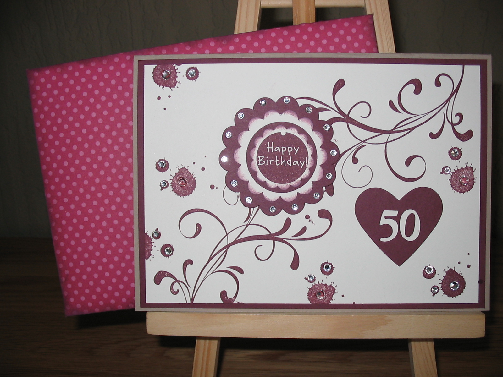 Ines Kreativseite: Karte zum 50. Geburtstag