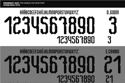 Font Uruguay WC 2018 Kits