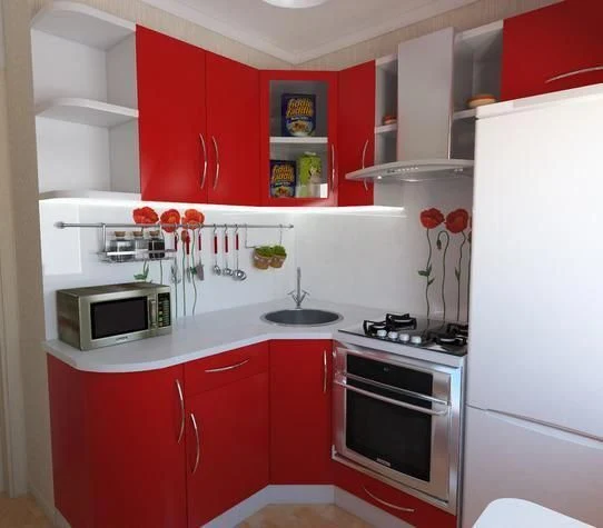 41 desain inspiratif interior dapur minimalis modern bernuansa merah putih