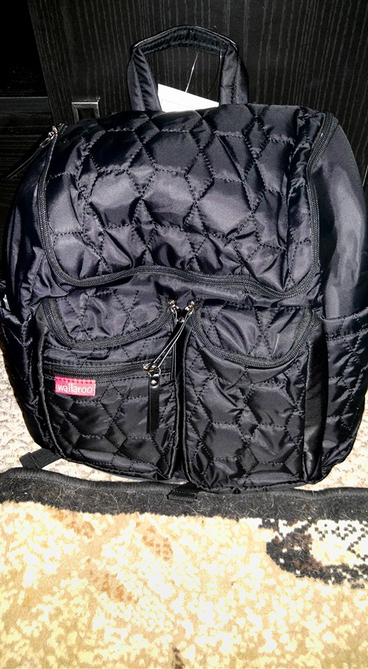 Amy's reviews Wallaroo Diaper Bag Backpack with Stroller Straps, Wet