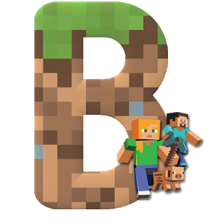 Abecedario con Personajes de Minecraft. Minecraft Characters Alphabet.