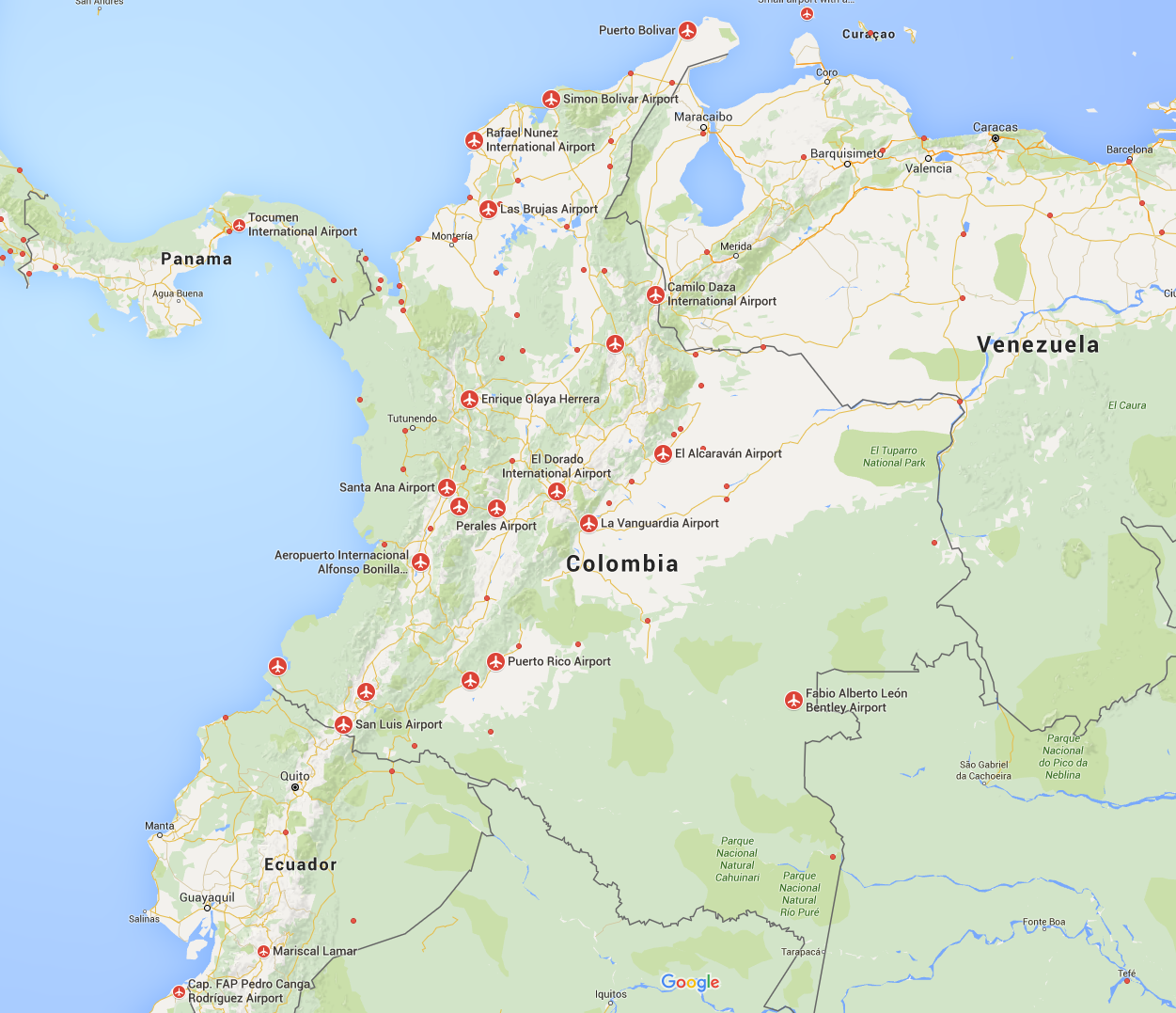 FlightRadar24 Colombia Airports Plane Flight Tracker