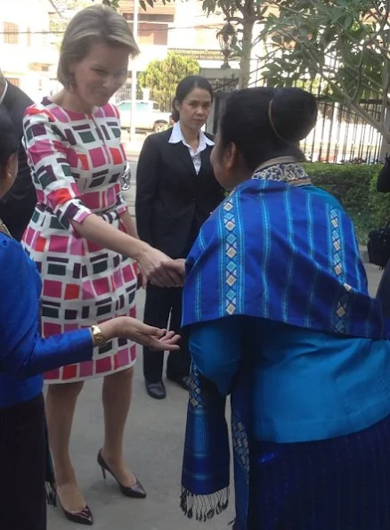 Queen Mathilde, honorary President of Unicef Belgium, is on a four days mission in Laos