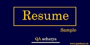 Resume For Software Tester Fresher and Experienced ( QA Engineer , Testers , QA Analyst )