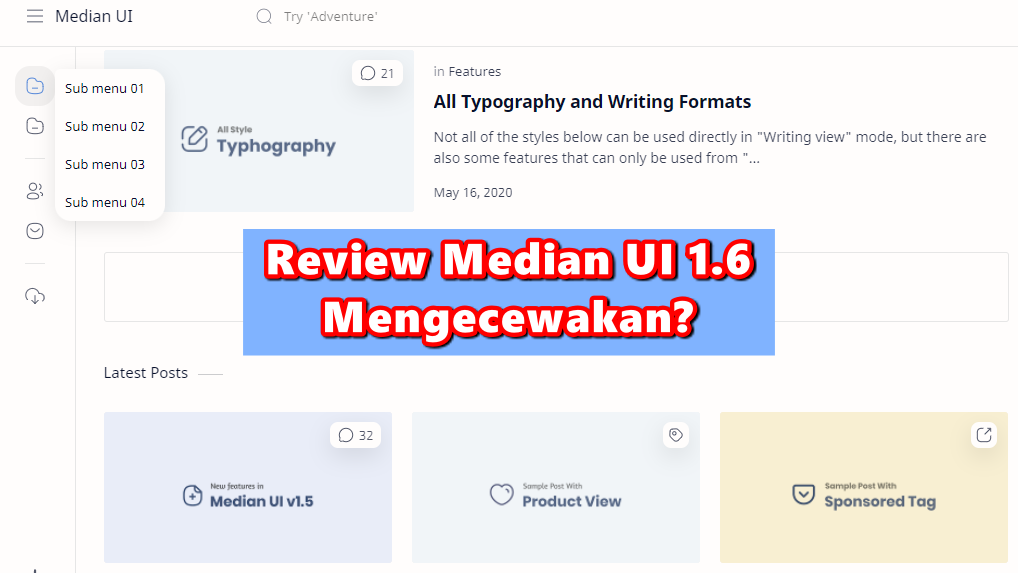 Review Template Median UI 1.6 Update Terbaru. Mengecewakan?