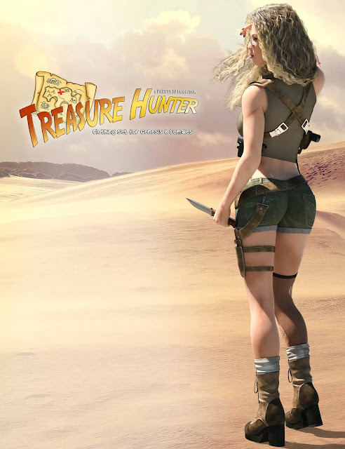 Treasure Hunter Clothing Set for Genesis 8 Female