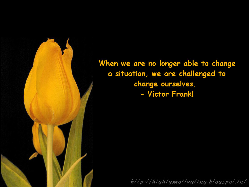Inspiration and Motivation: Motivational Wallpaper - Victor Frankl Quote