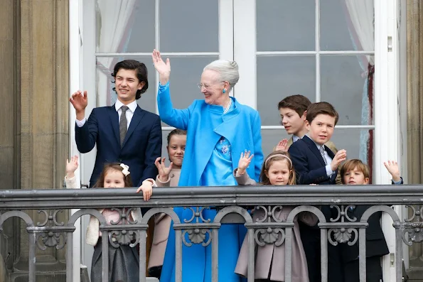 Crown Prince Frederik, and Crown Princess Mary of Denmark, with their children, Princess Josephine, Princess Isabella, Prince Vincent and Prince Christian, Prince Joachim of Denmark, Princess Marie of Denmark, Prince Nikolai of Denmark, Prince Felix, Princess Athena and Prince Henrik, Count of Monpezat