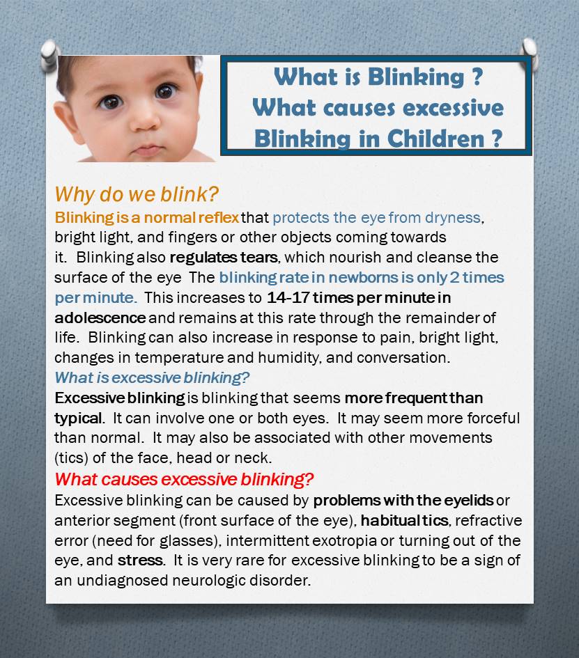 PEDIAMED What is Blinking ? What causes excessive Blinking in Children