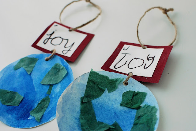 Beautiful Joy to the World ornaments - an open-ended craft with a beautiful finish!