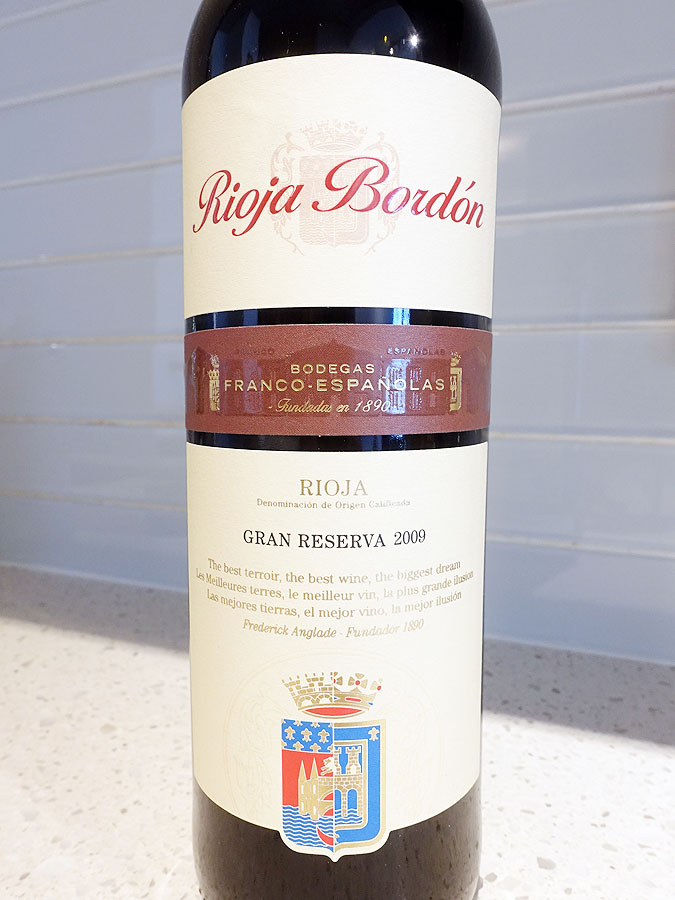 Rioja Bordón Gran Reserva 2009 (90+ pts)
