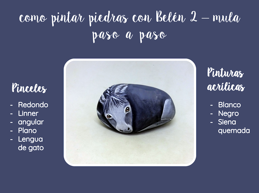 COMO PINTAR PIEDRAS CON BELÉN - MULA - PASO A PASO