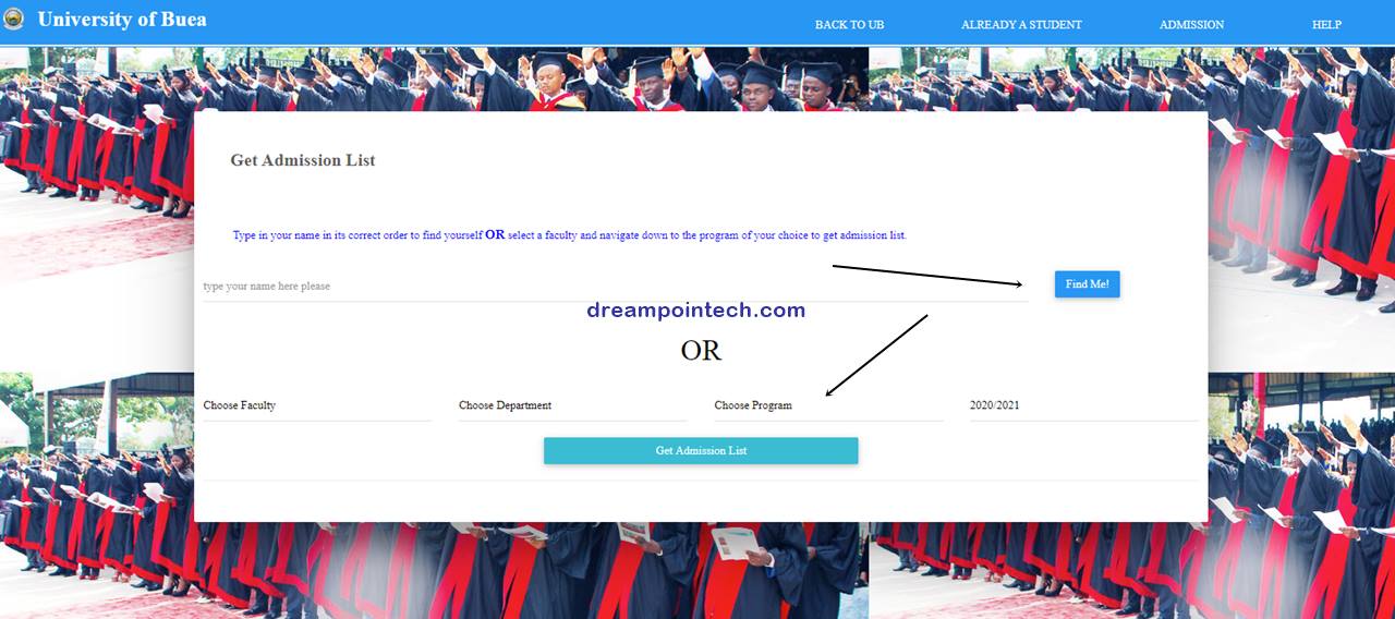 University Of Buea Admission List 2023/2024 UG/Postgraduate