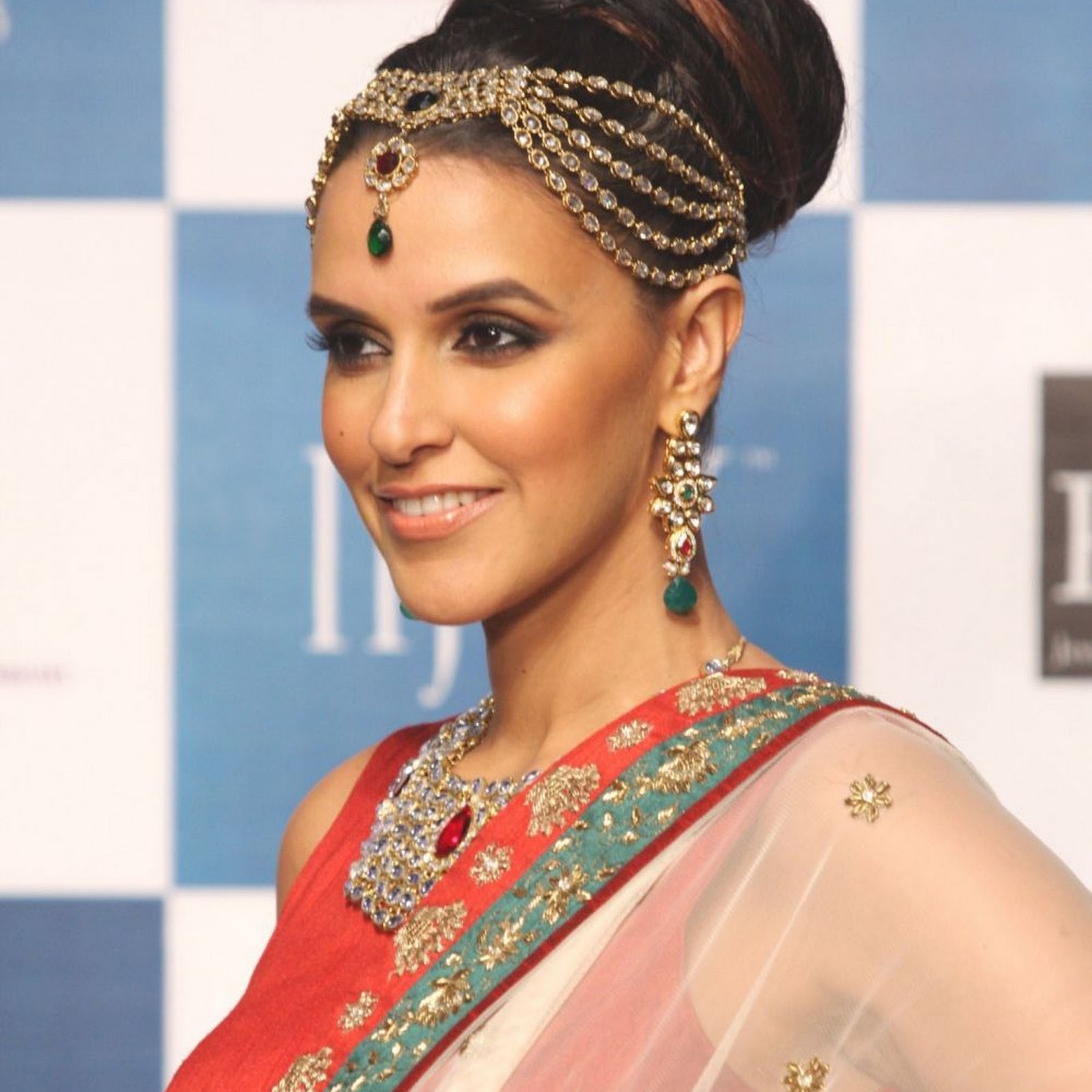 Neha Dhupia Ramp Walk at India International Jewellery Week 2013