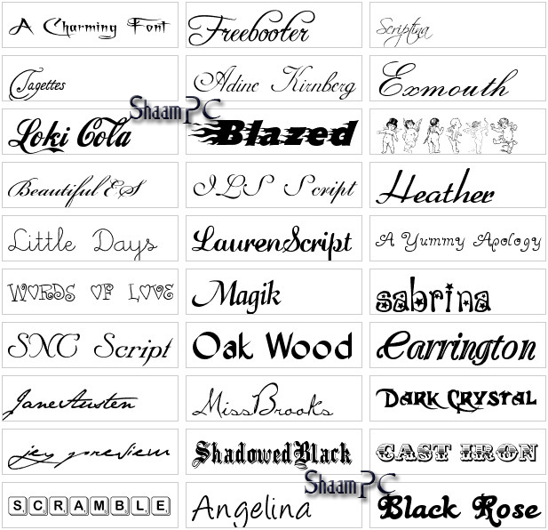 For Computer Fonts Collection 151 I T CITY PC NAYMOE