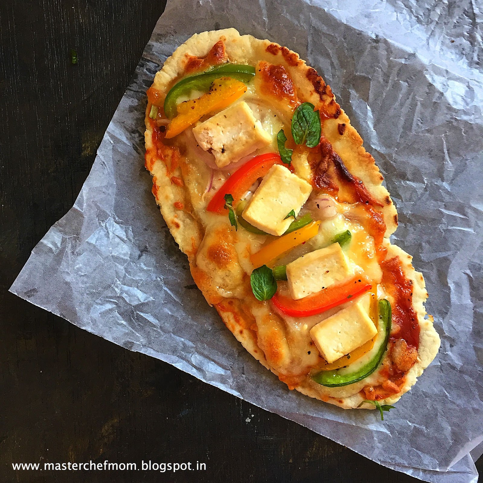 MASTERCHEFMOM Paneer Naan Pizza Indian Italian Fusion Recipe