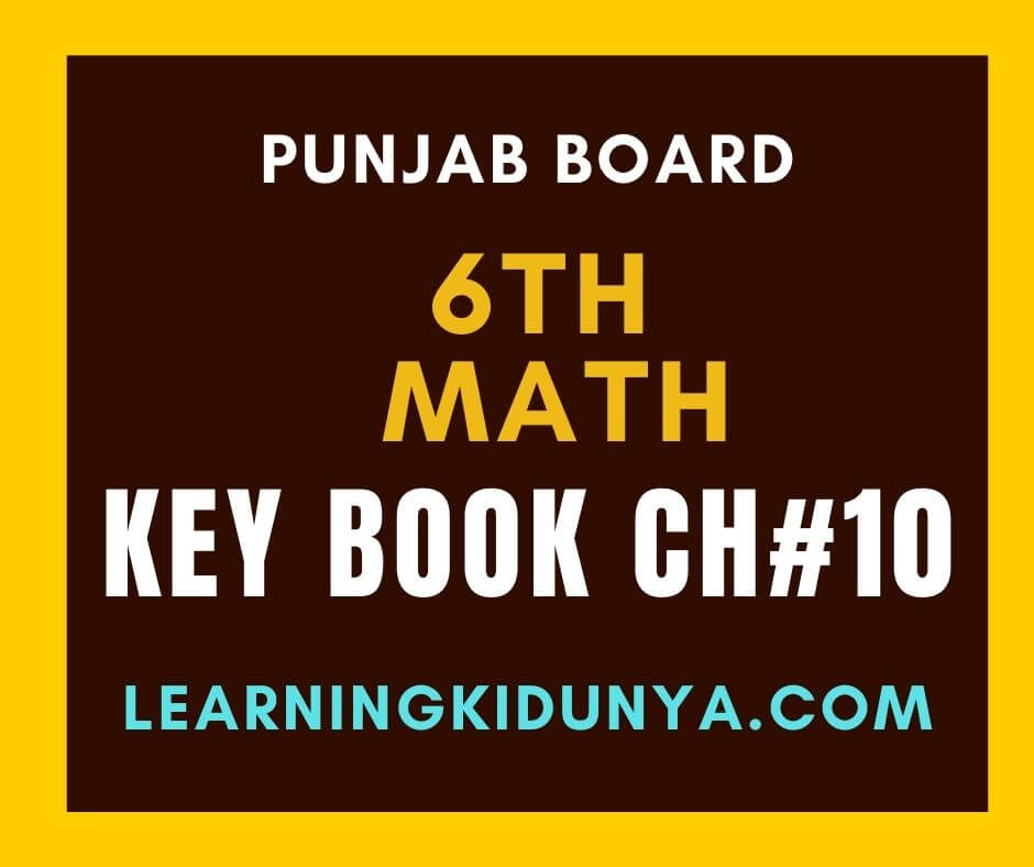 6th Class Math Solved keybook chapter 10 | Learning ki dunya