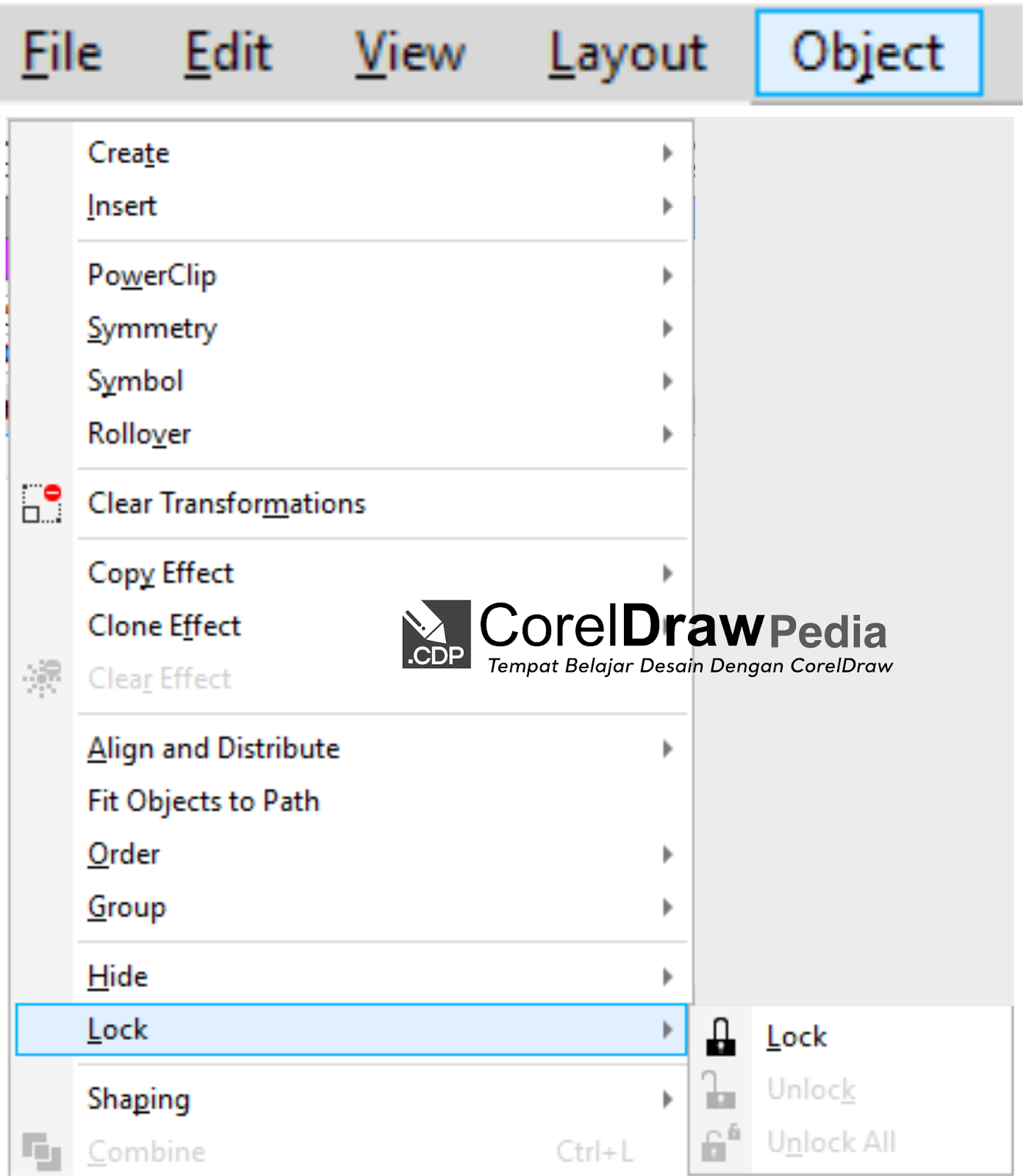 Tutorial 3 Cara Mengunci Objek Gambar Dan Foto Di Coreldraw