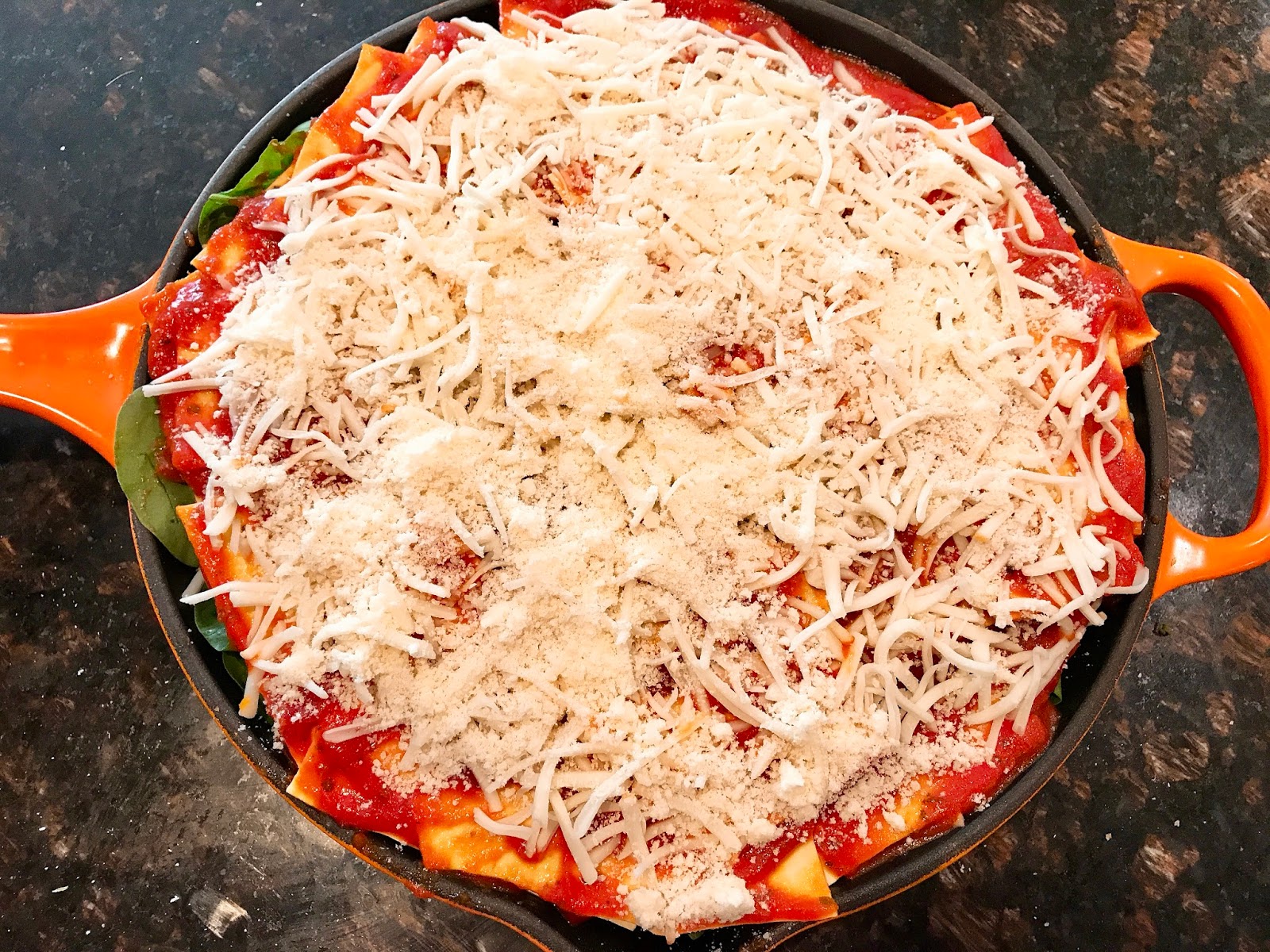 Skillet Lasagna with Spinach