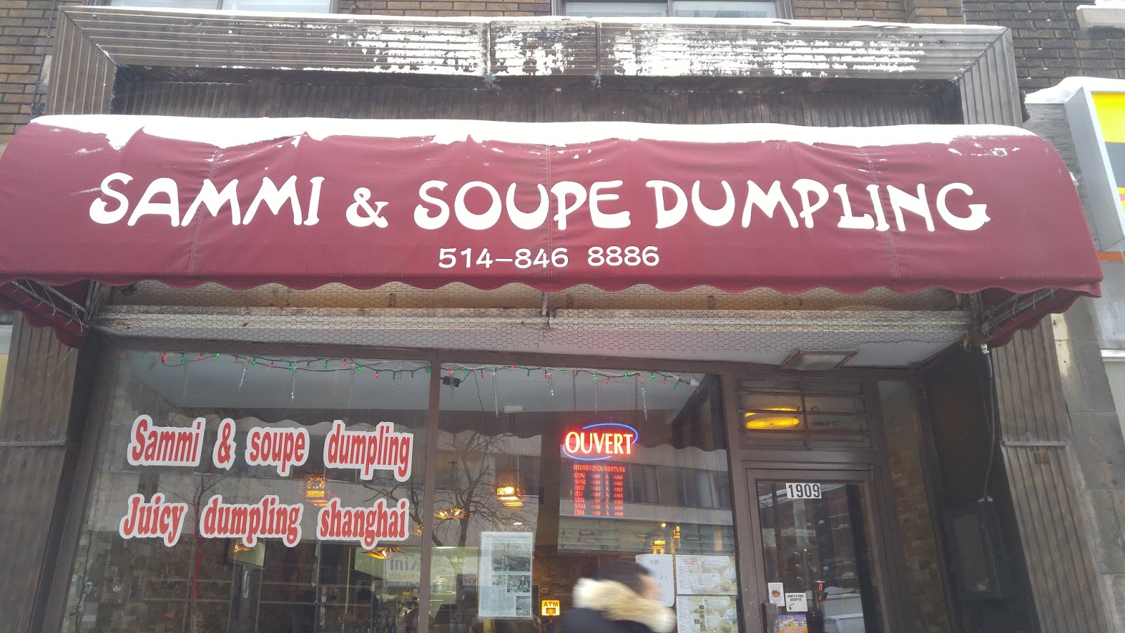 Eating Out Montreal Sammi and soup dumpling
