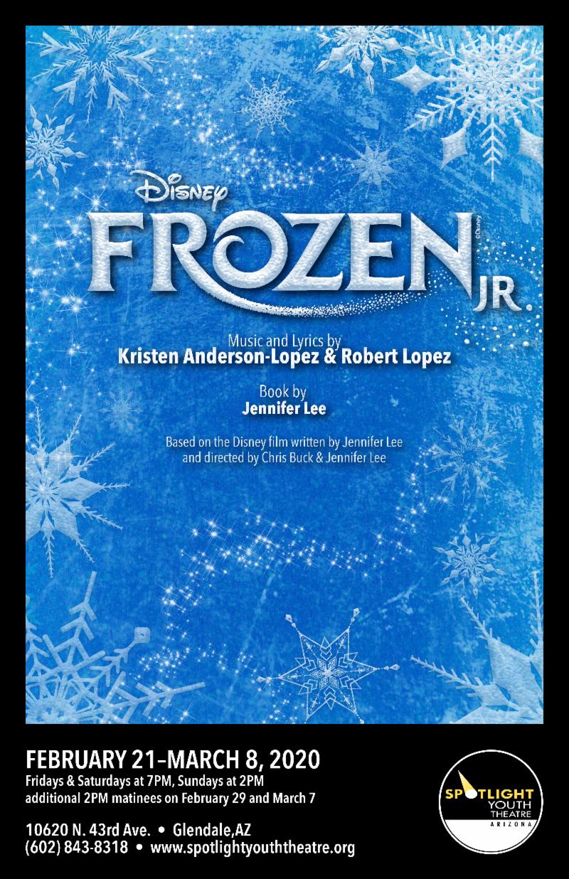 PHX Stages cast announcement DISNEY'S FROZEN, JR Spotlight Youth