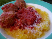 Spaghetti Squash & Turkey Meatballs