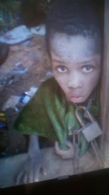 a 'I stole because I was hungry'- 9yr old boy who was chained by his father in Ogun state says